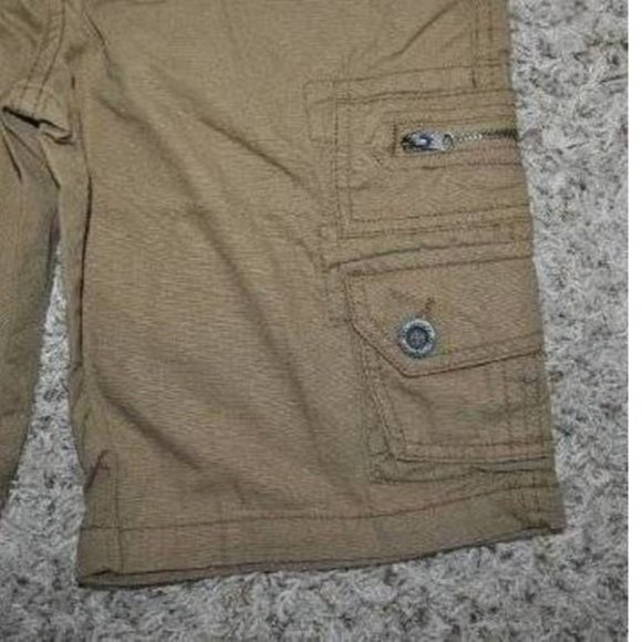 *Cargo Shorts Adjustable Waist sz 10 Plugg Trekker Brown Belted 8 Pockets Boys - Picture 4 of 6